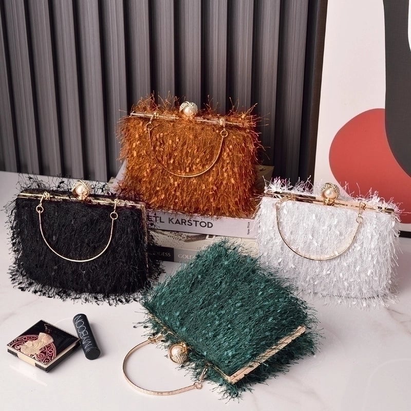 Women's Polyester Solid Color Vintage Style Classic Style Square Lock Clasp Handbag Evening Bag