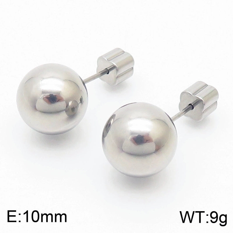 Geometric Titanium Steel No Inlaid 18K Gold Plated Earrings Ear Studs