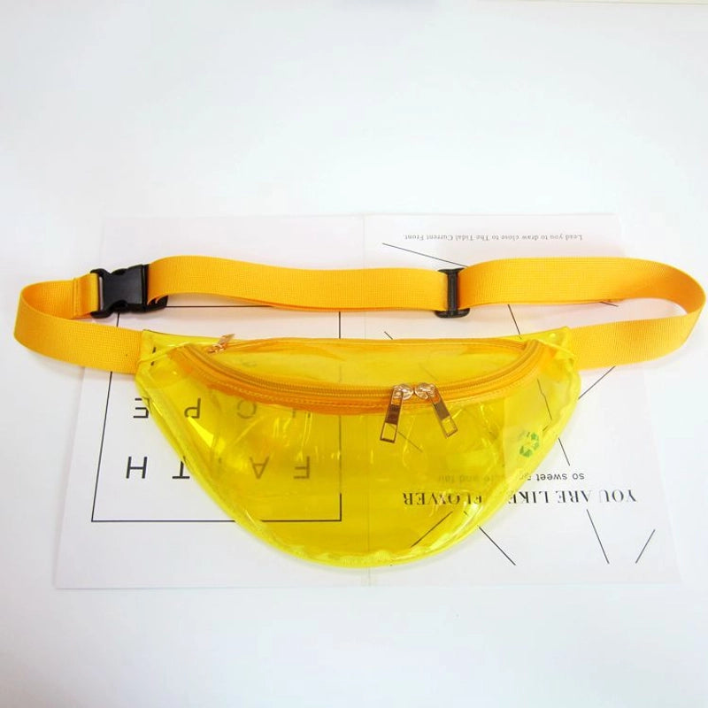 Ladies Waist Bag Running Outdoor Sports PU Colorful Laser New Shoulder Slung Chest Bag Men