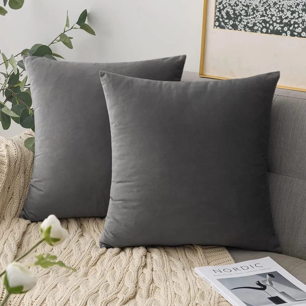 Charcoal Grey-Cushion Covers Pack of Two