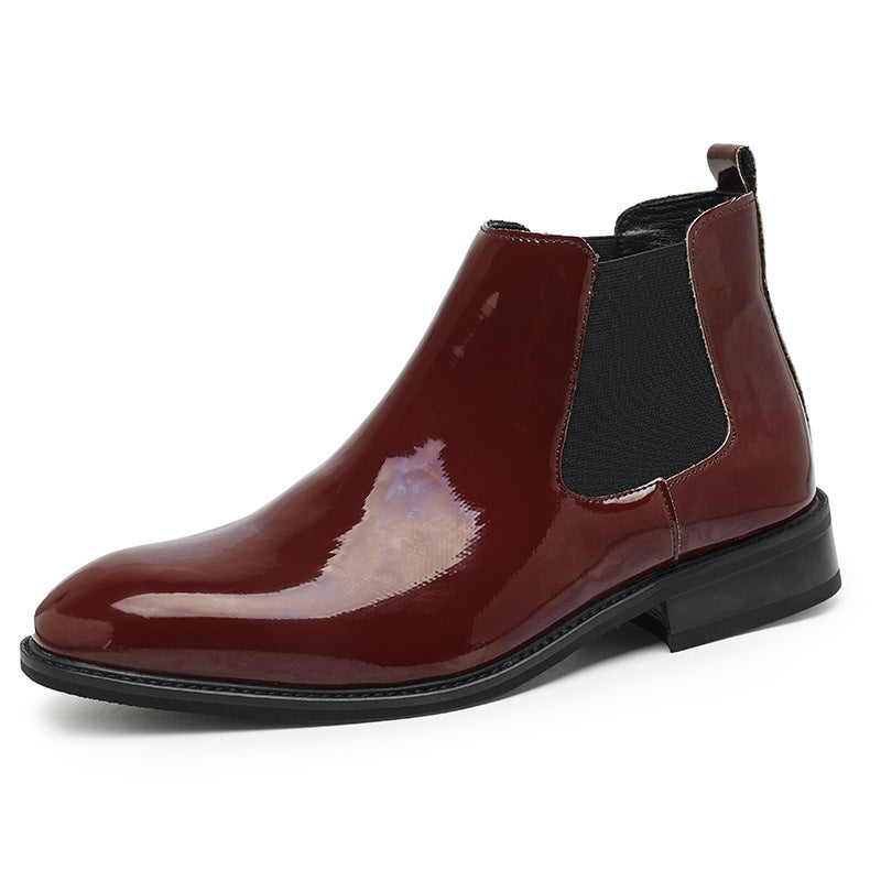 Men's British Style Leather Chelsea Boots Casual Shoes