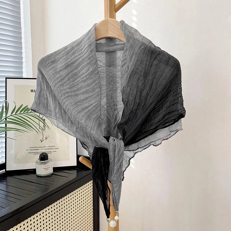 Women's Cute Sweet Color Block Polyester Printing Shawl