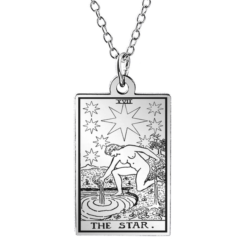 Retro Geometric Stainless Steel Pendant Necklace Plating Stainless Steel Necklaces 1 Piece