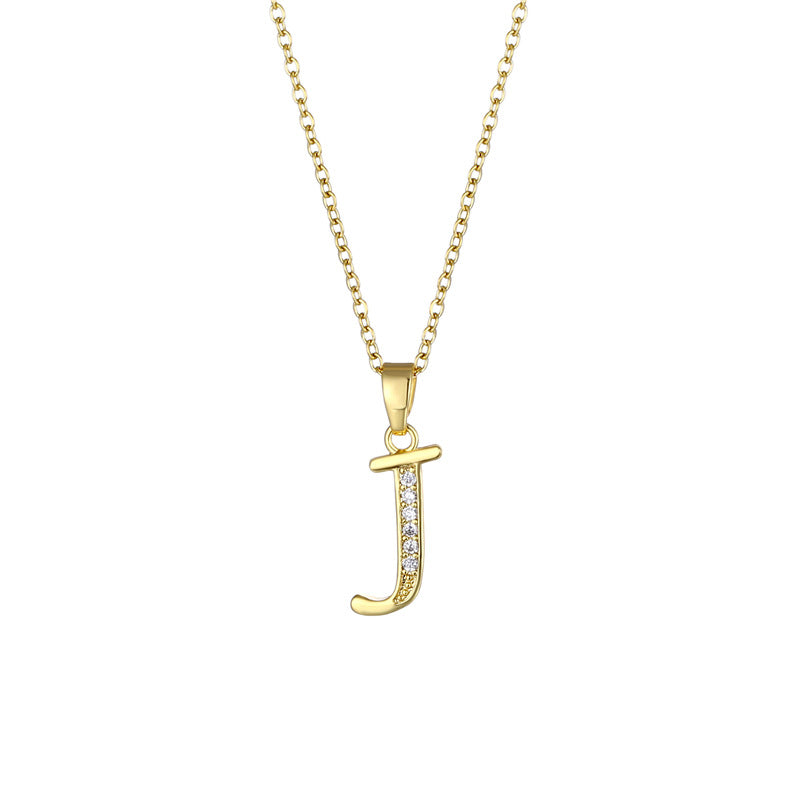 Minimalist Letter Text Number Stainless Steel Electroplating Necklaces
