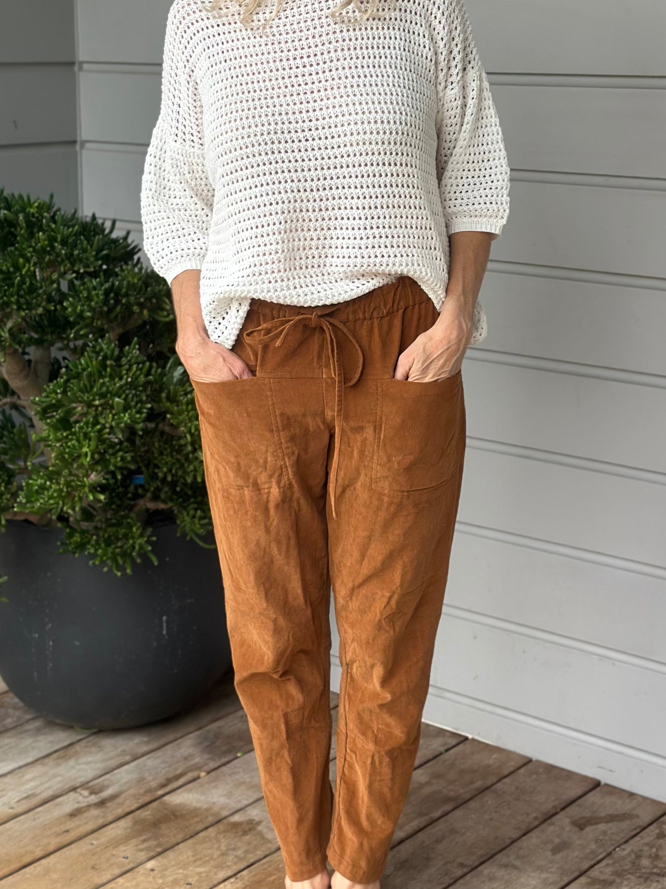 jessie  pants -  caramel cord