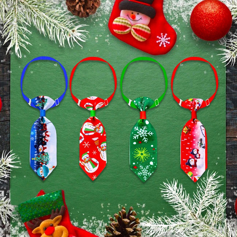 Christmas Polyester Christmas Santa Claus Snowman Snowflake Pet Accessories