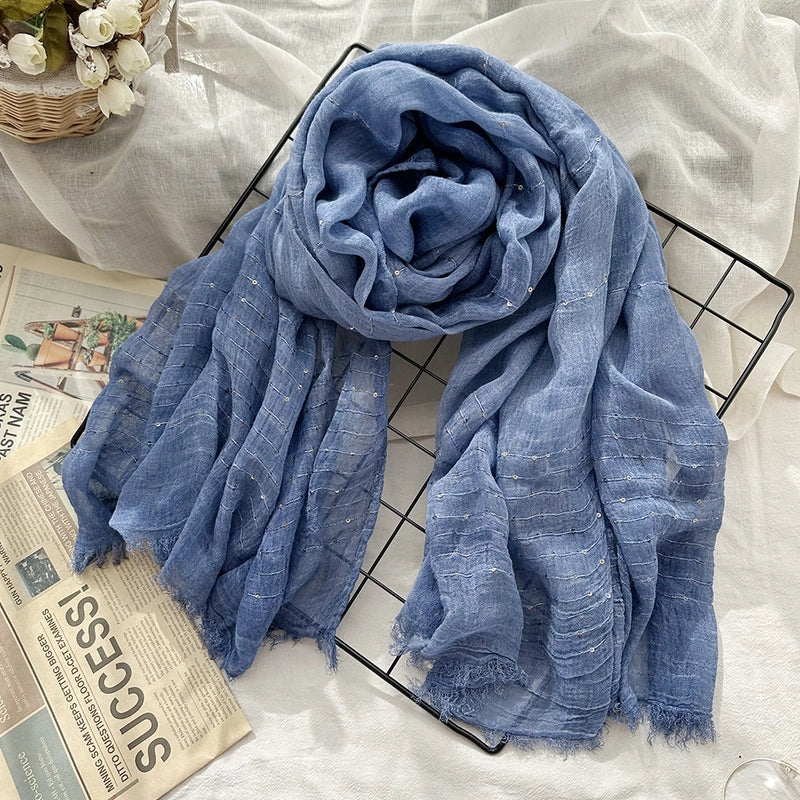 Unisex Retro Sweet Solid Color Artificial Cotton Scarf