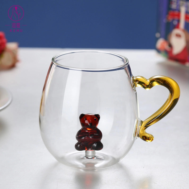 Christmas Casual Vacation Solid Color Borosilicate Glass Water Bottles 1 Piece