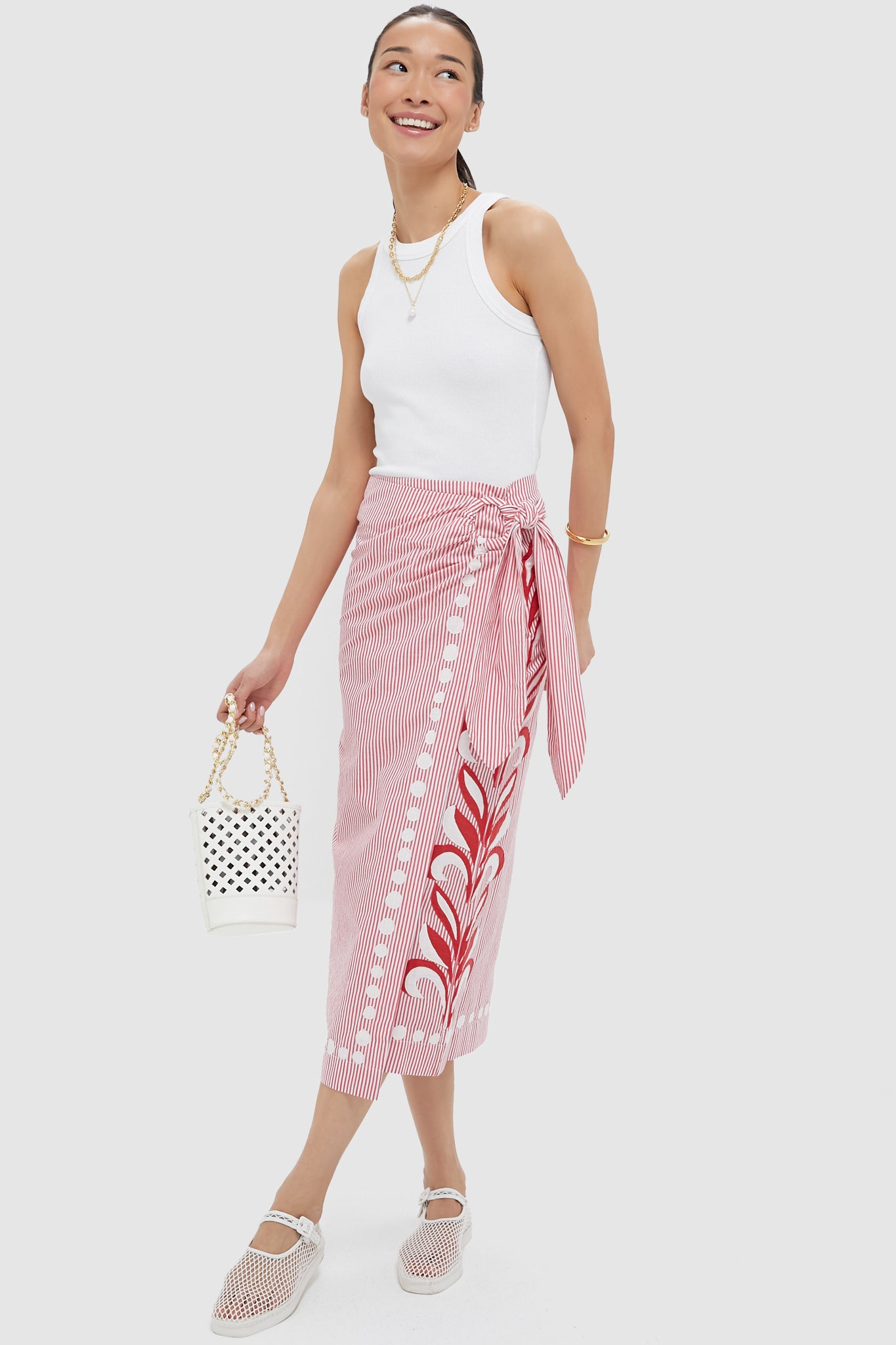 Red Stripe Loren Skirt