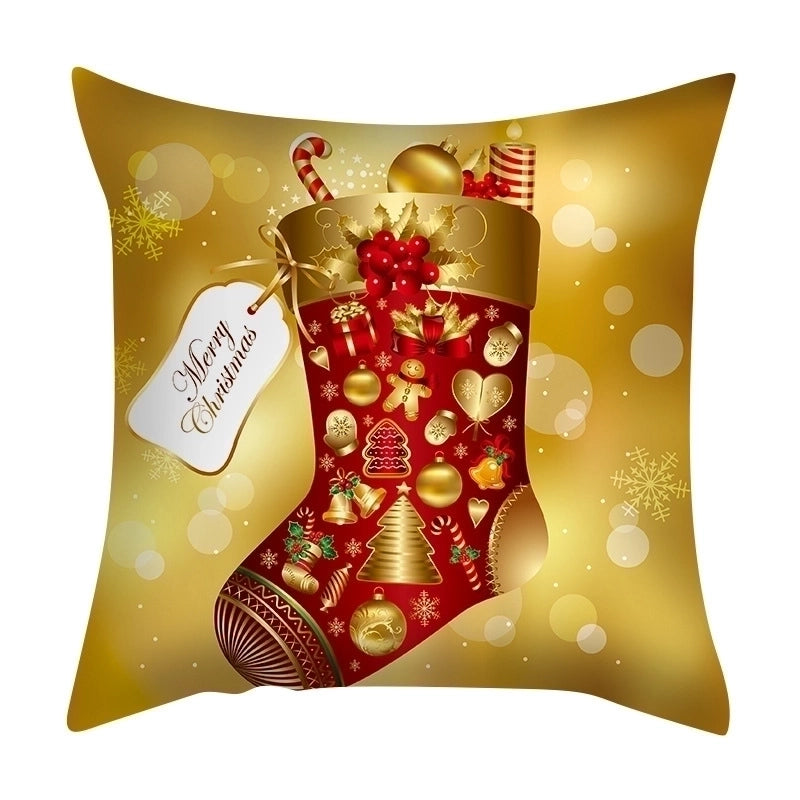 Christmas Vacation Santa Claus Fibre Peach Skin Pillow Cases Couch & Sofa Decor