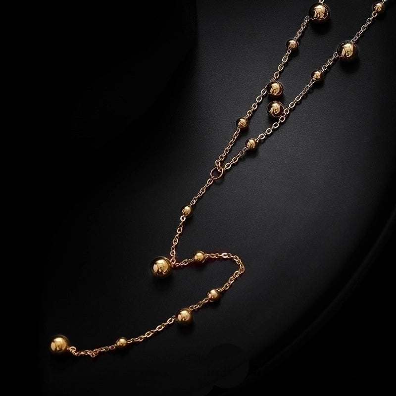 Minimalist Solid Color Titanium Steel Long Necklace