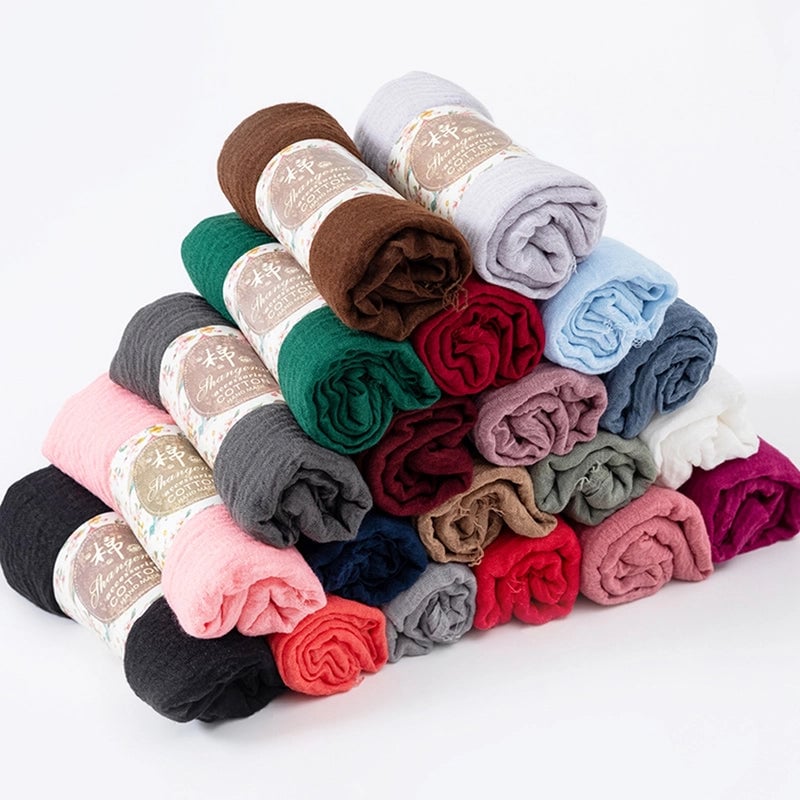 Women's Elegant Minimalist Solid Color Cotton Shawl