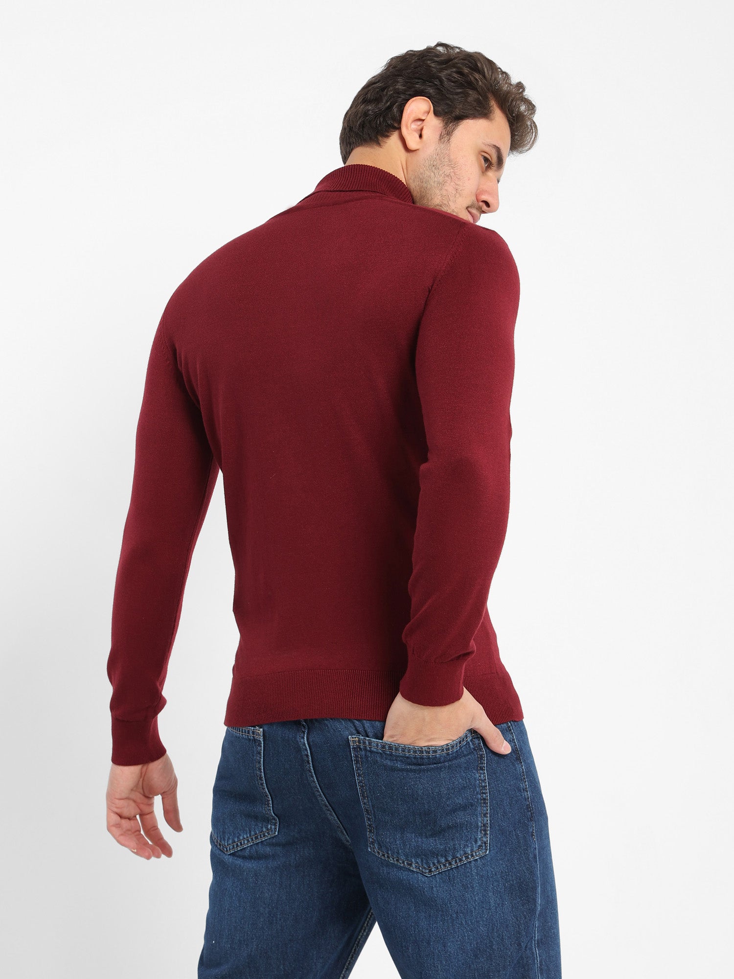 Basic Turtle Neck Solid Pullover