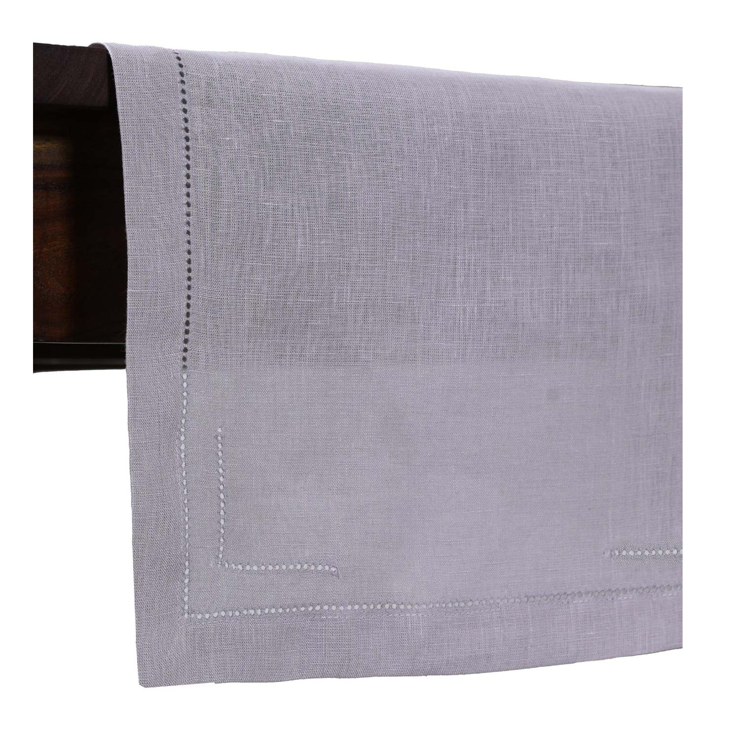 Lavender 100% Linen Incomplete Hemstitch Table Runner 72