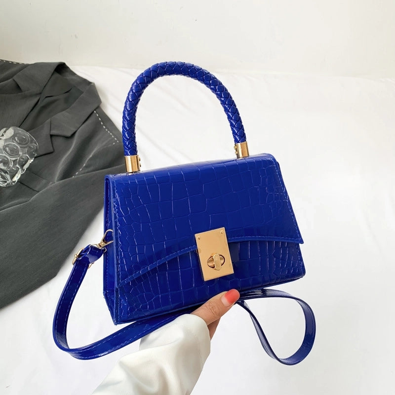 Women's Medium Summer Pu Leather Vintage Style Streetwear Square Bag