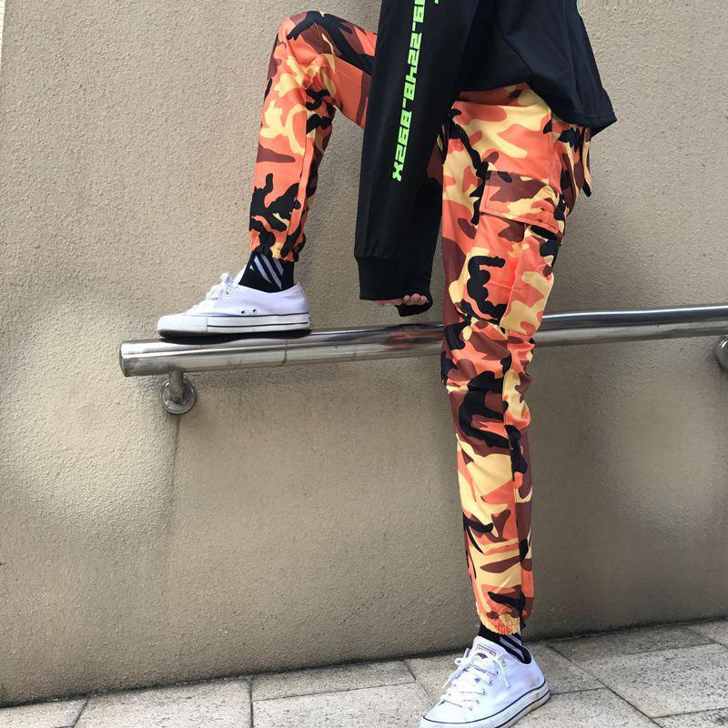 High Waisted Camo Cargo Pants