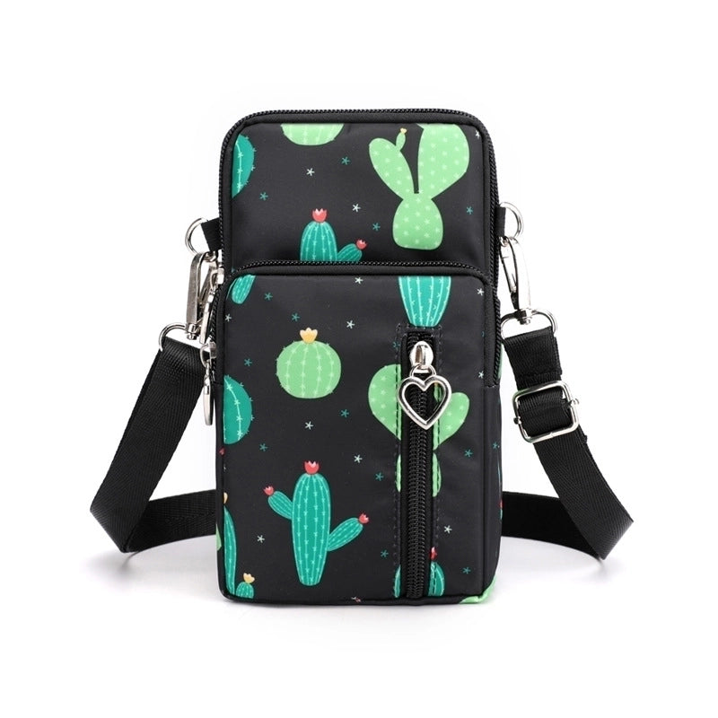 Women'S Nylon Solid Color Fashion Zipper Phone Wallet