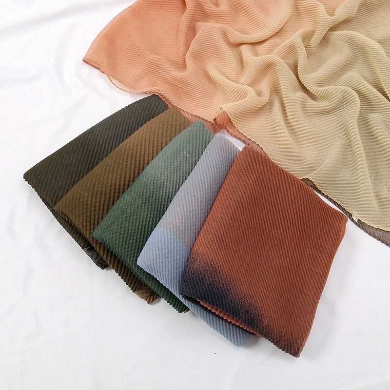 Women's Minimalist Gradient Color Rayon Polyester Printing Scarf