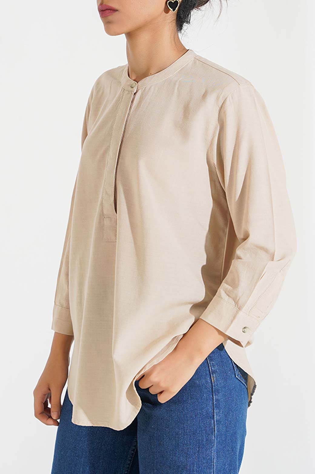 BAND COLLAR SHIRT