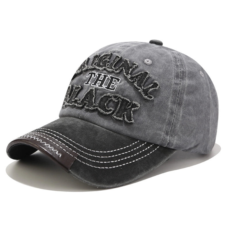 Unisex Retro Letter Curved Eaves Baseball Cap