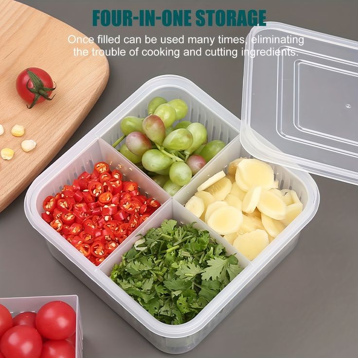 4X GRIDS REFRIGERATOR STORAGE BOX