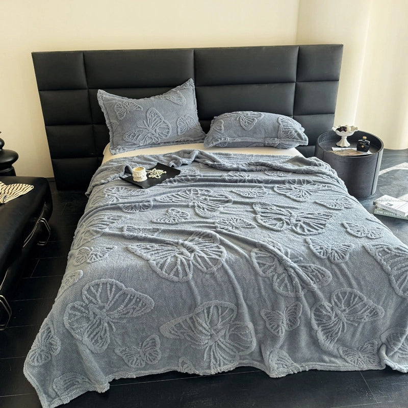 Elegant Solid Color Polyester Blanket