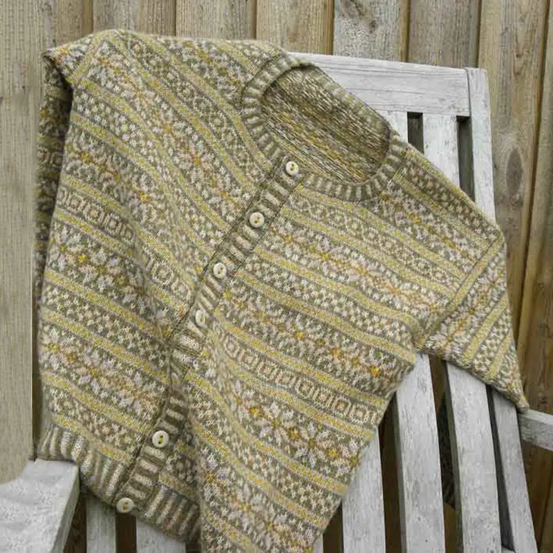 Vintage Fairisle Icelandic Knit Jacquard Warmth Cardigan Unisex