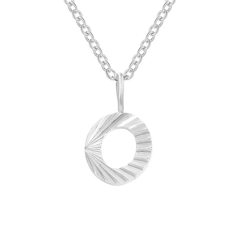 Minimalist Letter Stainless Steel Pendant Necklace In Bulk