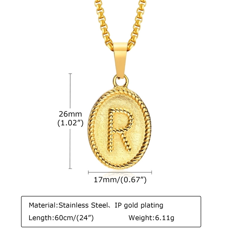 304 Stainless Steel Vintage Style Minimalist Classic Style Plating Letter