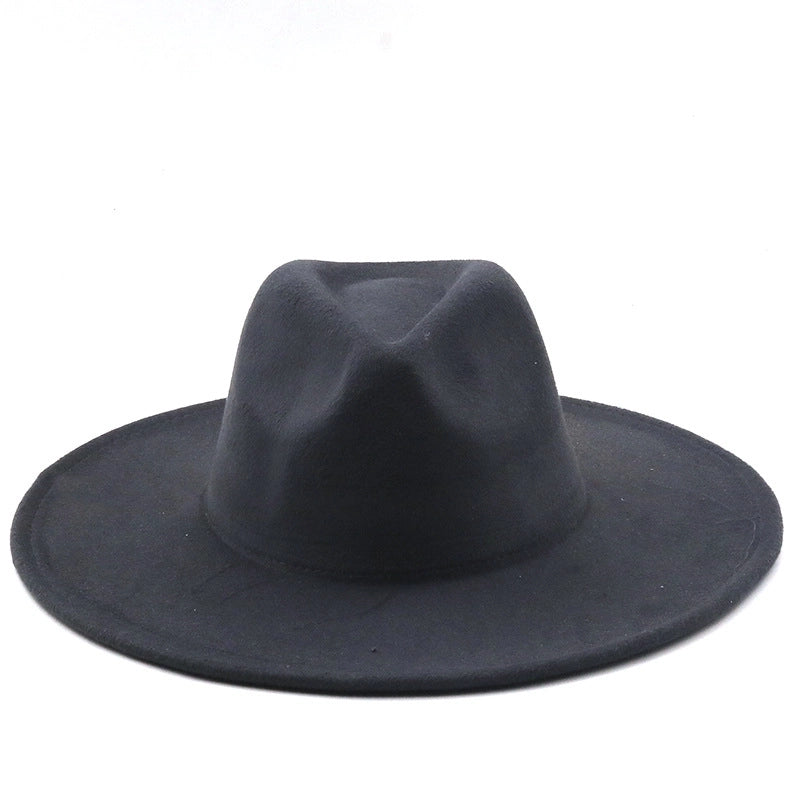 Retro Brim Big Brim Autumn And Winter Wool Top Hat