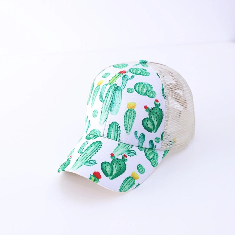 Unisex Casual Minimalist Stripe Lattice Flower Curved Eaves Baseball Cap