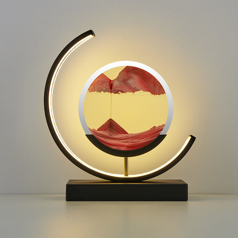 Sand And Water Moving Art LED Moon Lamp