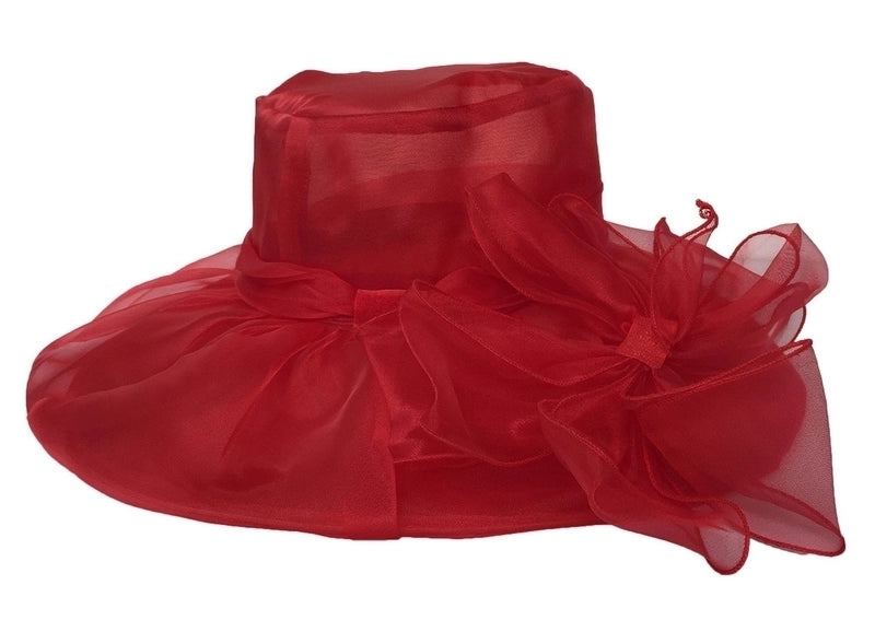 Women's Elegant Solid Color Flowers Wide Eaves Fedora Hat