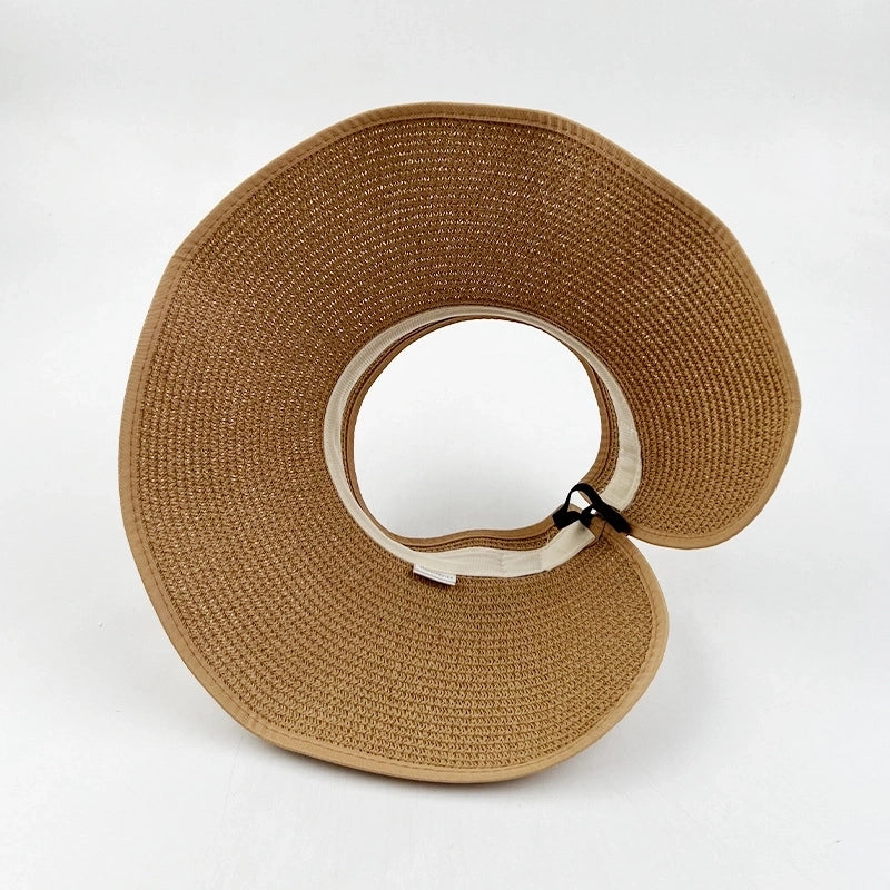 Women's Vacation Solid Color Big Eaves Straw Hat