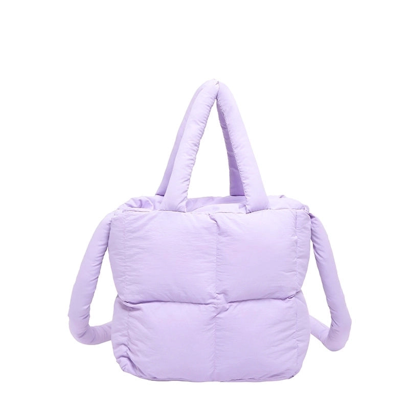 Women's Medium Oxford Cloth Solid Color Classic Style Square Zipper Handbag Crossbody Bag
