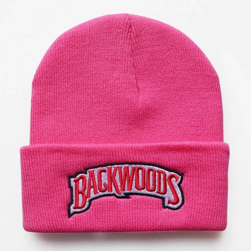 New Autumn And Winter Men's And Women's Warm Wool Hat BACKWOODS Letter Embroidery Men's And Women's Knitted Hat Pullover Hat