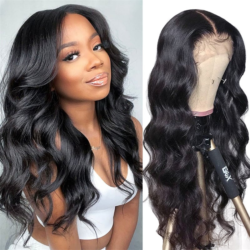 🔥Water Wave Highlight Ombre Color Invisi Strap Snug Fit 360 Skin Lace Frontal Wig Glueless Human Hair