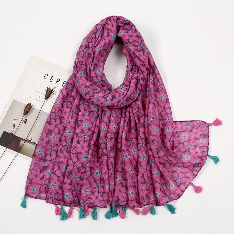 Women's Casual Elegant Color Block Polyester Scarf