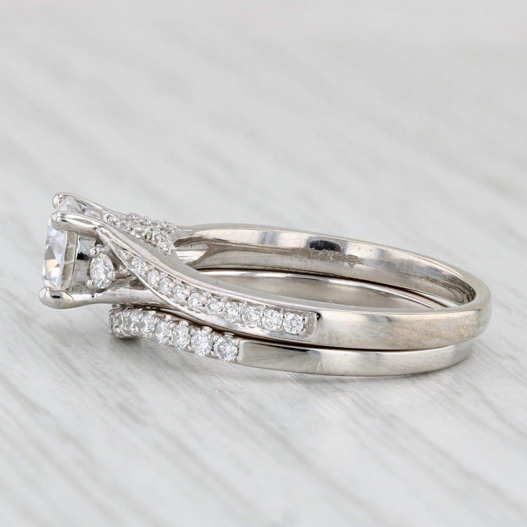 Semi Mount Diamond Engagement Ring Wedding Band Bridal Set 14k Gold Size 7.5