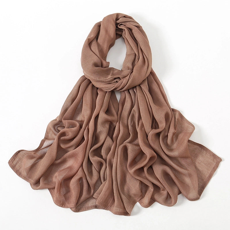 Women's Elegant Minimalist Solid Color Rayon Kerchief