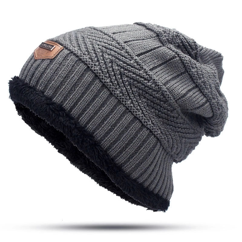 Unisex Basic Minimalist Twist Eaveless Wool Cap