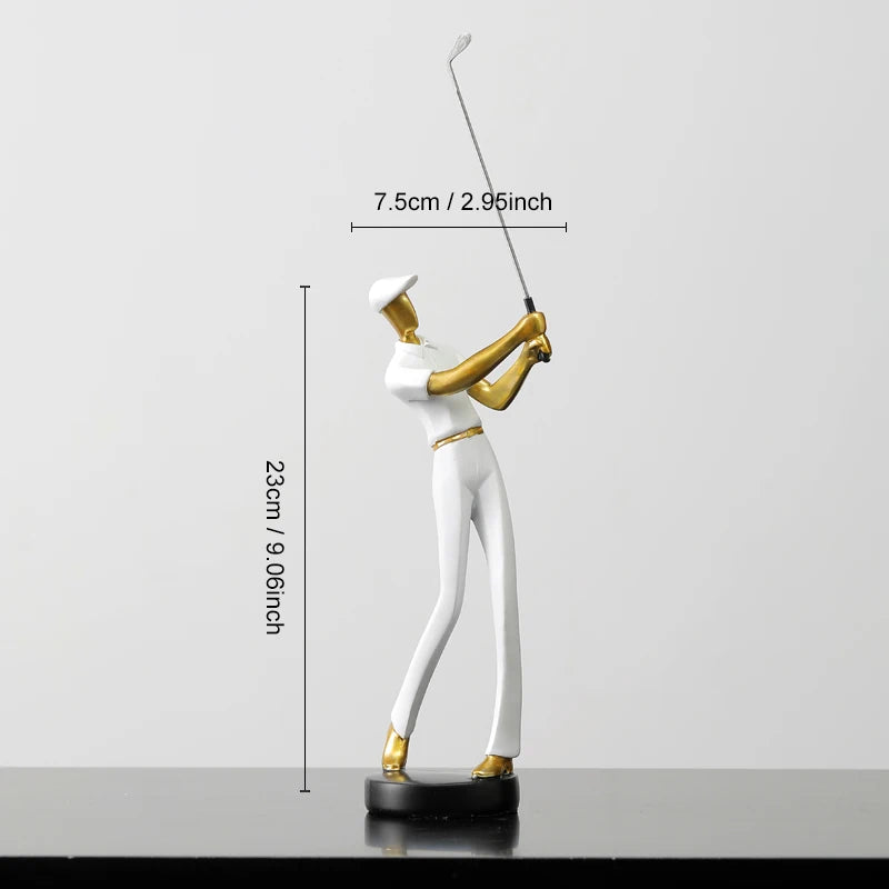 Abstract Golfer Sculptures