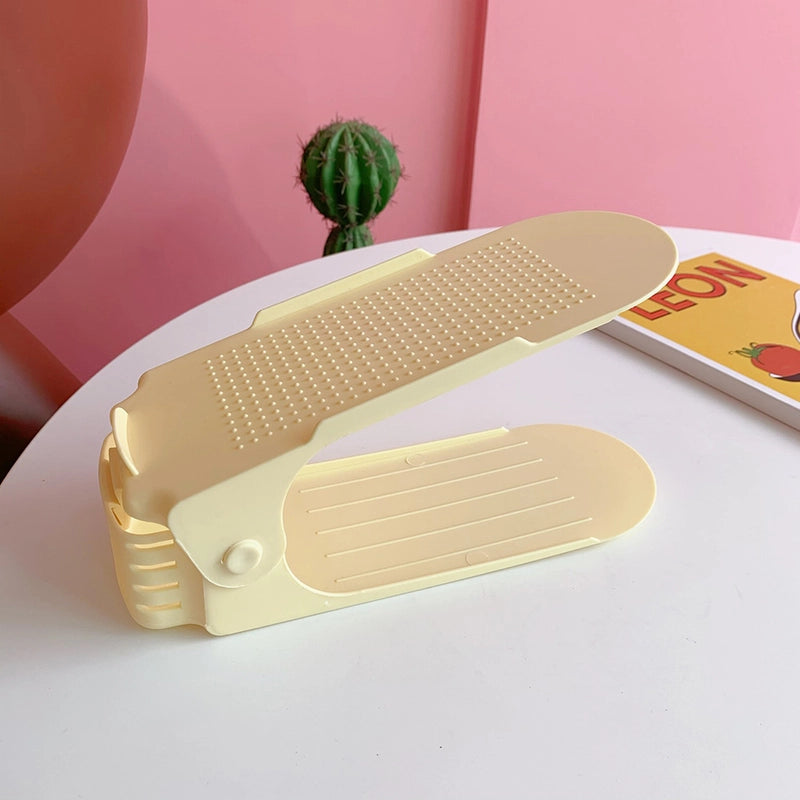 Cute Bear Solid Color Plastic Storage Rack