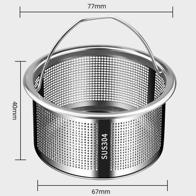 Kitchen Filter Drain Net Sink 304 Stainless Steel Filter Sink Garbage Artifact Sewer Drain Funnel