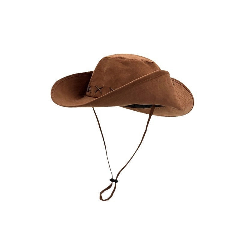 Unisex Basic Cowboy Style Modern Style Geometric Solid Color Big Eaves Bucket Hat