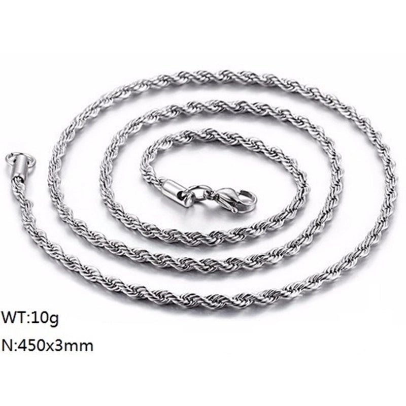 Minimalist Twist 201 Stainless Steel Plating Stainless Steel Necklaces
