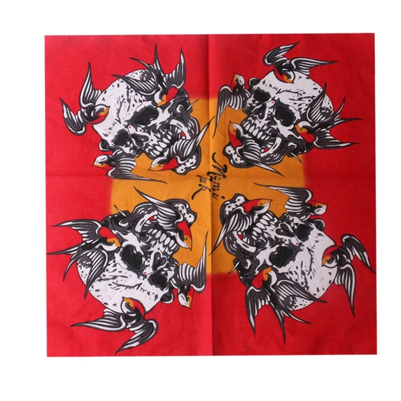 Men'S Hip-Hop Skull Cotton Kerchief