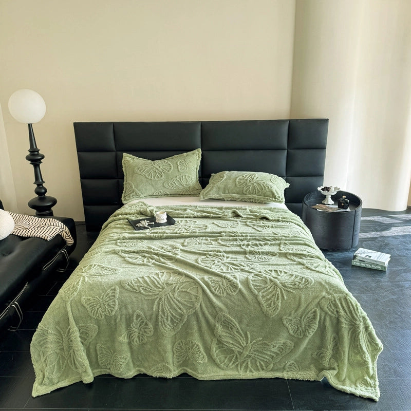 Elegant Solid Color Polyester Blanket