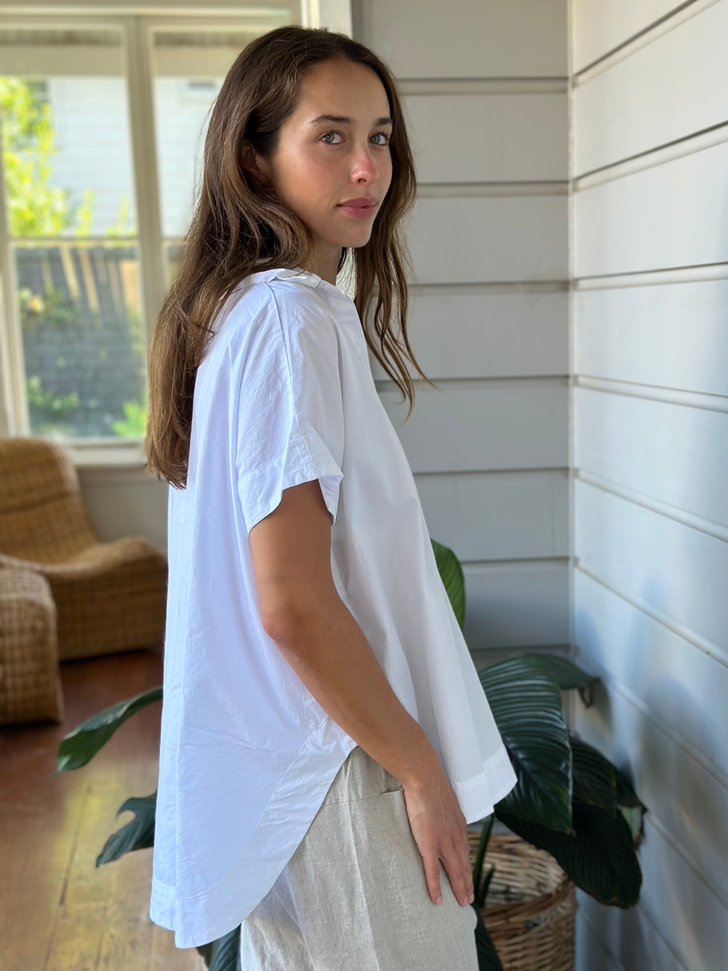 tara top - white cotton