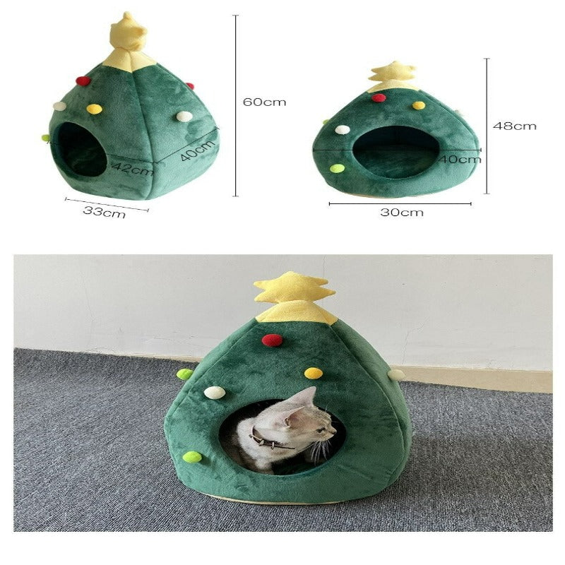 Christmas Pet Bed | Cat Bed Christmas Tree House